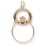 14K Gold Claddagh Charm Holder by Rembrandt Charms