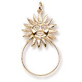 14K Gold Sunshine Charm Holder by Rembrandt Charms