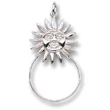 14K White Gold Sunshine Charm Holder by Rembrandt Charms