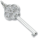14K White Gold Key To My Heart Charm by Rembrandt Charms