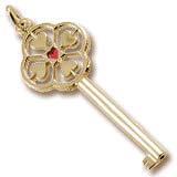10K Gold Large Key To My Heart Charm by Rembrandt Charms