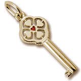 14K Gold Key and Heart Charm by Rembrandt Charms 14K Gold Key and Heart Charm by Rembrandt Charms