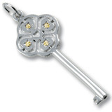 Sterling Silver Key to my Heart 11 November by Rembrandt Charms