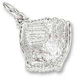 14K White Gold Baseball Glove Charm by Rembrandt Charms
