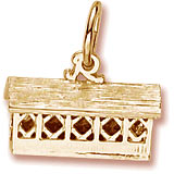 Gold Plate Covered Bridge Charm by Rembrandt Charms