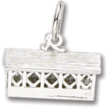 Sterling Silver Covered Bridge Charm by Rembrandt Charms