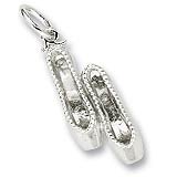 Sterling Silver Ballet Slippers Charm by Rembrandt Charms