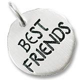 Sterling Silver Best Friends Charm Tag by Rembrandt Charms