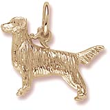 Gold Plate Retriever Charm by Rembrandt Charms