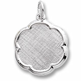 Sterling Silver Blank Scalloped Disc Charm by Rembrandt Charms