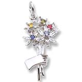 Sterling Silver Bouquet Charm Select Stones by Rembrandt Charms