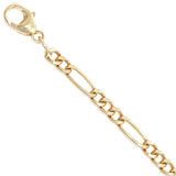 10K Gold Small Figaro 7” Charm Bracelet by Rembrandt Charms