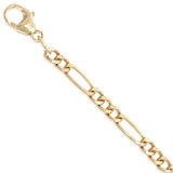 Gold Plate Small Figaro 7” Charm Bracelet by Rembrandt Charms