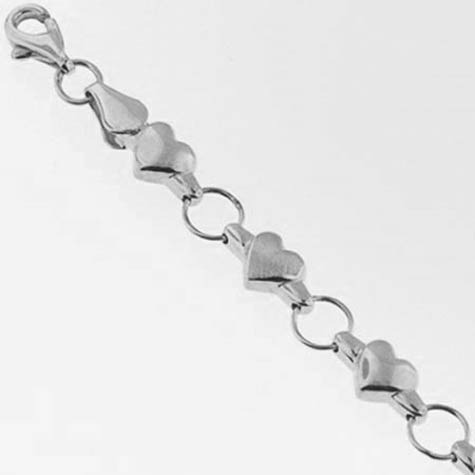 14k white gold charm bracelet