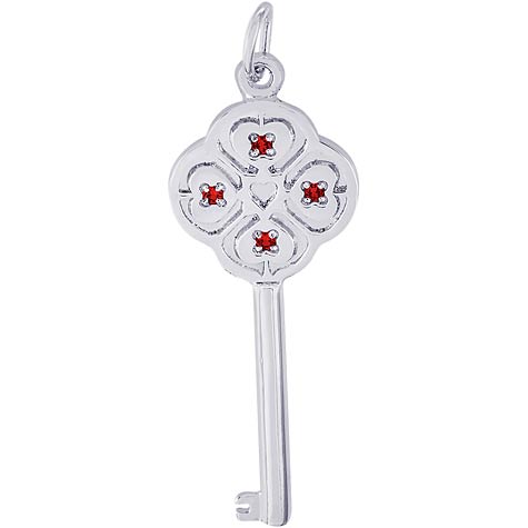 14K White Gold Key to my Heart 01 January by Rembrandt Charms 14K White Gold Key to my Heart 01 January by Rembrandt Charms