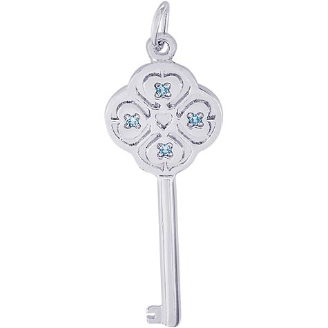 Sterling Silver Key to my Heart 03 March by Rembrandt Charms Sterling Silver Key to my Heart 03 March by Rembrandt Charms