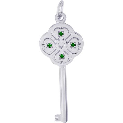 Sterling Silver Key to my Heart 05 May by Rembrandt Charms Sterling Silver Key to my Heart 05 May by Rembrandt Charms