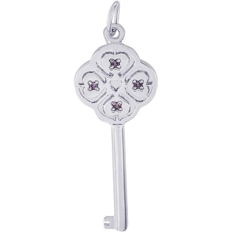 14K White Gold Key to my Heart 06 June by Rembrandt Charms 14K White Gold Key to my Heart 06 June by Rembrandt Charms