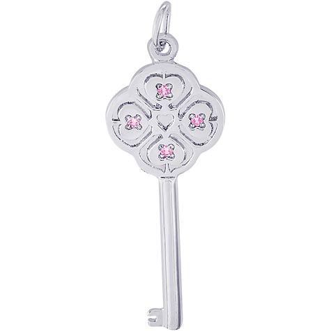 14K White Gold Key to my Heart 10 October by Rembrandt Charms 14K White Gold Key to my Heart 10 October by Rembrandt Charms