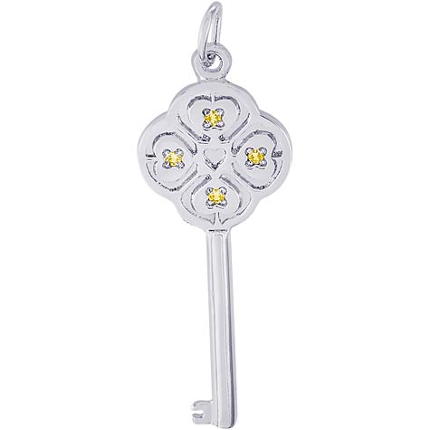 Sterling Silver Key to my Heart 11 November by Rembrandt Charms Sterling Silver Key to my Heart 11 November by Rembrandt Charms