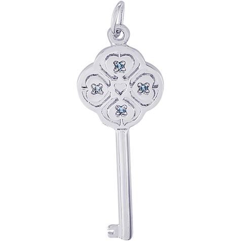 14K White Gold Key to my Heart 12 December by Rembrandt Charms 14K White Gold Key to my Heart 12 December by Rembrandt Charms