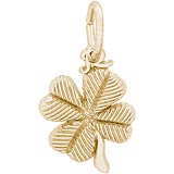 Rembrandt Four Leaf Clover Accent Charm, 10K Yellow Gold