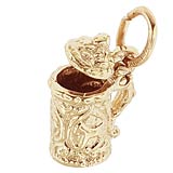 Rembrandt Beer Stein Accent Charm, Gold Plate