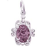14K White Gold 06 June Filigree Charm by Rembrandt Charms
