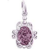 Sterling Silver 06 June Filigree Charm by Rembrandt Charms