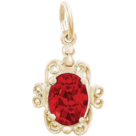 14K Gold 07 July Filigree Charm by Rembrandt Charms 14K Gold 07 July Filigree Charm by Rembrandt Charms