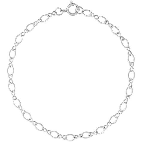Sterling Silver Figure Eight 7” Charm Bracelet by Rembrandt Charms Sterling Silver Figure Eight 7” Charm Bracelet by Rembrandt Charms