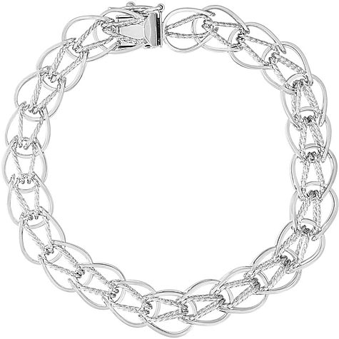 Sterling Silver Oval Link 8” Charm Bracelet by Rembrandt Charms