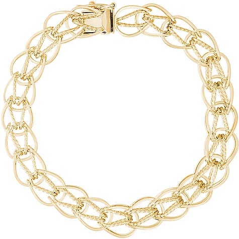 10K Gold Oval Link 7” Charm Bracelet by Rembrandt Charms 10K Gold Oval Link 7” Charm Bracelet by Rembrandt Charms
