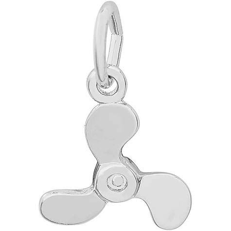 14K White Gold Propeller Charm by Rembrandt Charms 14K White Gold Propeller Charm by Rembrandt Charms