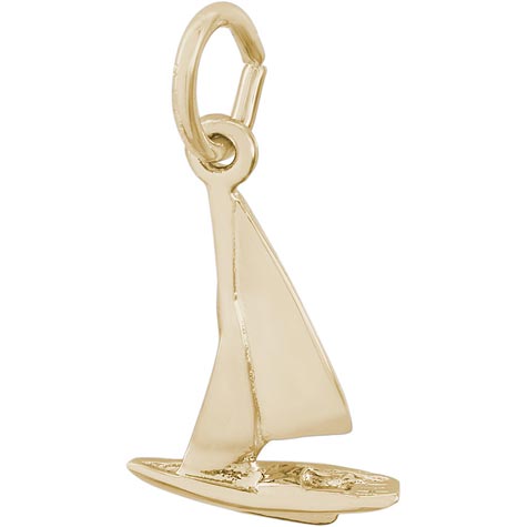 Rembrandt Sailboat Accent Charm, 14K Yellow Gold