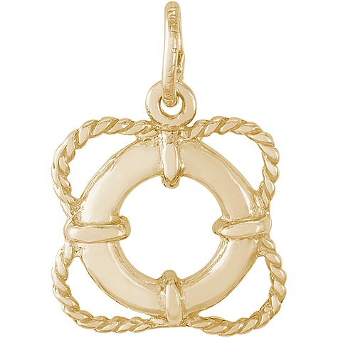 14K Gold Life Preserver Charm by Rembrandt Charms
