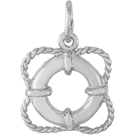 Sterling Silver Life Preserver Charm by Rembrandt Charms Sterling Silver Life Preserver Charm by Rembrandt Charms