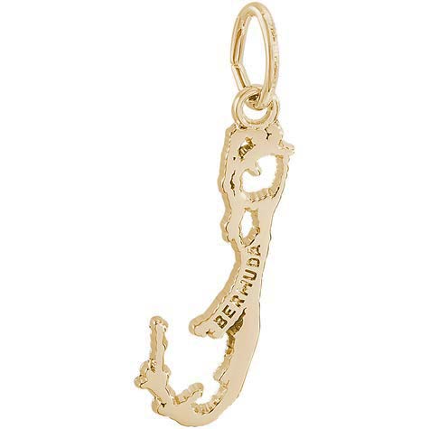 14K Gold Bermuda Map Charm by Rembrandt Charms