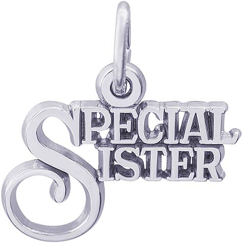 14K White Gold Special Sister Charm by Rembrandt Charms