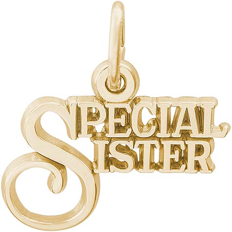 14K Gold Special Sister Charm by Rembrandt Charms