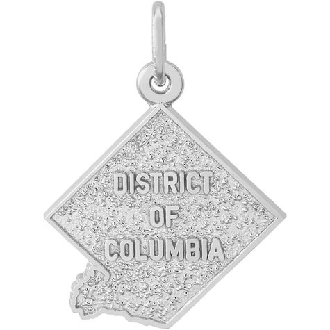 14K White Gold District of Columbia Charm by Rembrandt Charms