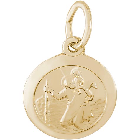 14K Gold Saint Christopher Charm by Rembrandt Charms