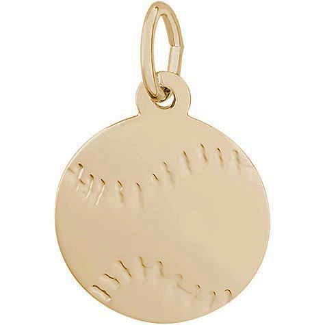 14K Gold Baseball Charm by Rembrandt Charms 14K Gold Baseball Charm by Rembrandt Charms