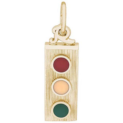 14K Gold Traffic Light Charm by Rembrandt Charms