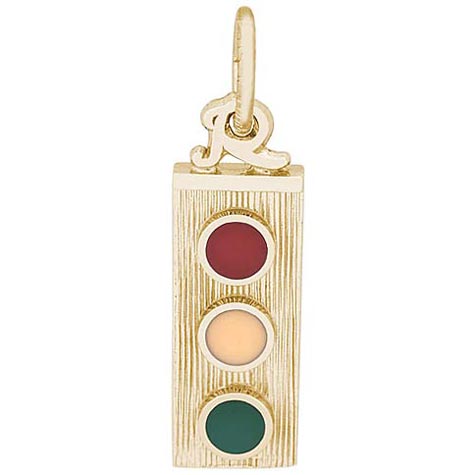 Gold Plated Traffic Light Charm by Rembrandt Charms Gold Plated Traffic Light Charm by Rembrandt Charms