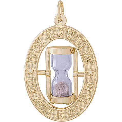 Gold Plated Grow Old With Me Hourglass by Rembrandt Charms Gold Plated Grow Old With Me Hourglass by Rembrandt Charms