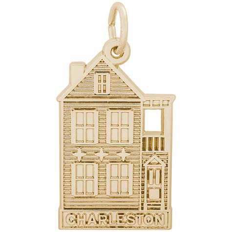 14K Gold Charleston Row House Charm by Rembrandt Charms