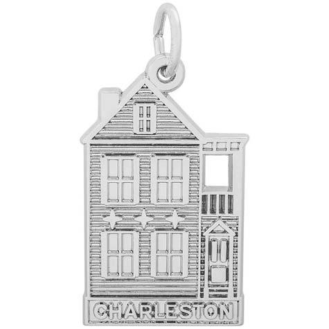 Sterling Silver Charleston Row House Charm by Rembrandt Charms