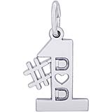Sterling Silver Number One Dad Charm by Rembrandt Charms