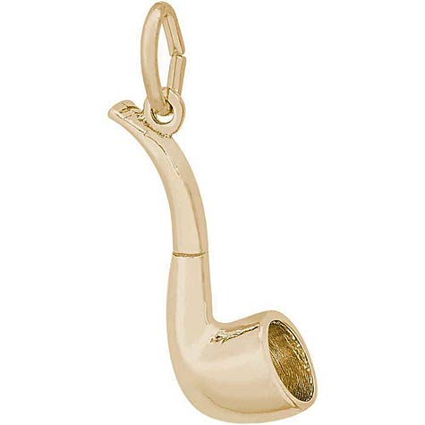 10K Gold Pipe Charm by Rembrandt Charms 10K Gold Pipe Charm by Rembrandt Charms